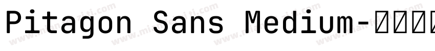Pitagon Sans Medium字体转换